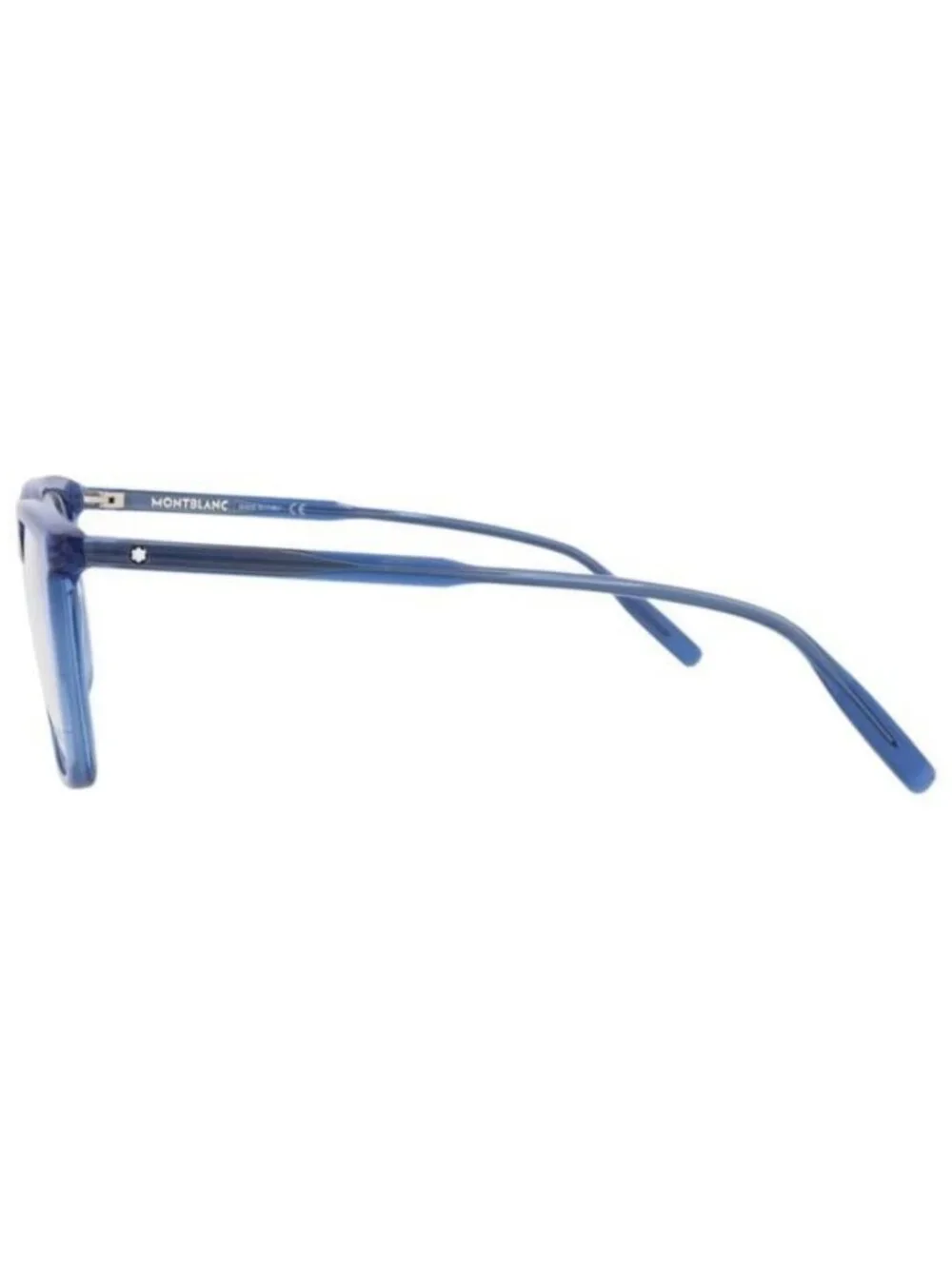 New Montblanc Mens Square/Rectangle Blue Blue Transparent Fashion Designer Eyegl